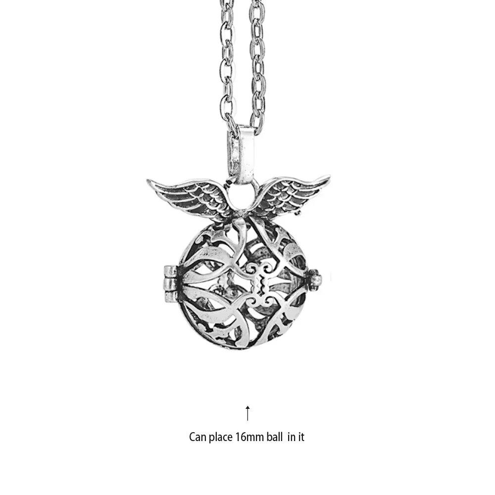 Музыкальный колокольчик Мексиканский шар ангела, медальон, ожерелье, антикварное винтажное ожерелье для беременных, диффузор эфирного масла, ожерелье для ароматерапии