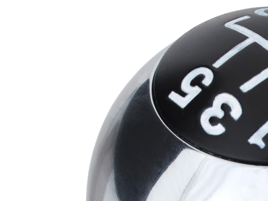Fiat 500 2007- Gear Shift Knob, Chrome & Black, 5-Speed