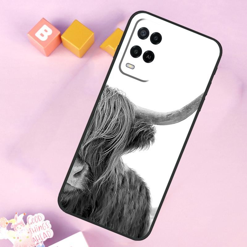 Highland Cows Case For Oppo A17 A57 A16 A76 A96 A60 A40 A80 A18 A38 A58 A78 A98 A15 A54 A74 A94 A6 A5 Pro