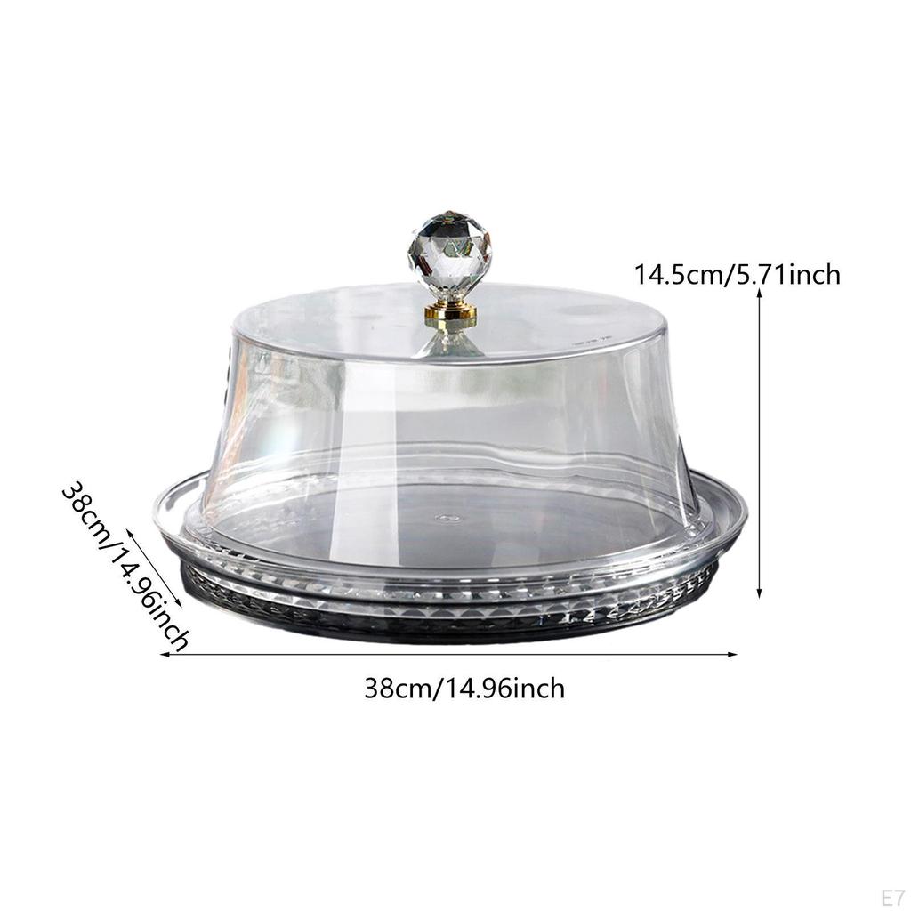 Акриловая подставка для торта с куполом, держателем для сервировочной тарелки и выпечкой