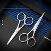 Round Head Stainless Steel Trimming Scissors for Nose, Beard, Makeup, and Eyebrows. Compact and Versatile Beauty Tool for Personal Grooming.