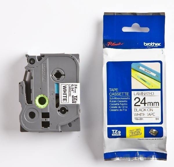 Brother | 251 | Laminated Tape | Thermal | Black on White | Roll (2.4 cm x 8 m)