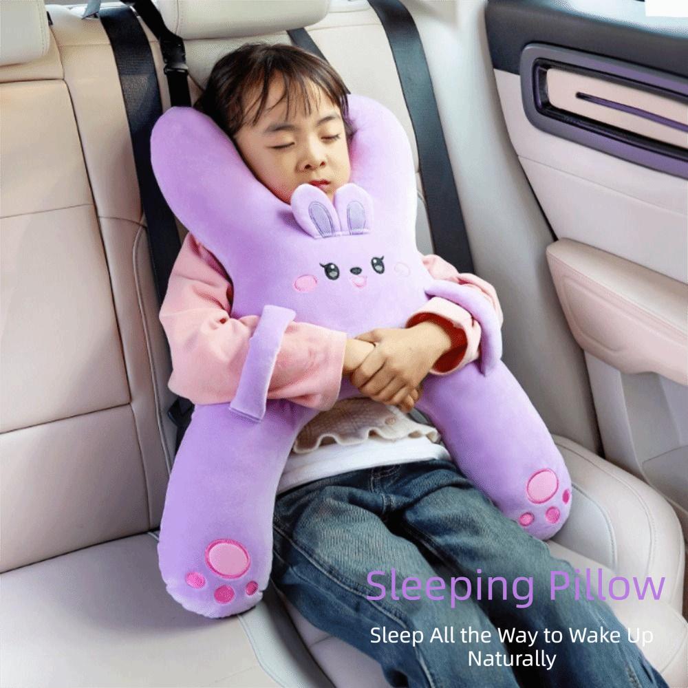 Soft Child Sleeping Pillow Comfortable Car Headrest Cute Lumbar Support Pillow  Kids