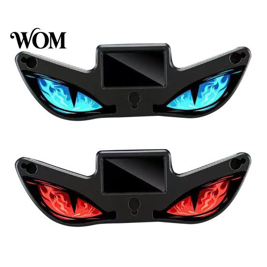 Dynamic Breathing Light Solar Devil Eyes for Windshield, Magnetic Installation Window Warning Sign with Three Car Atmosphere Smart Modes, LED Digital