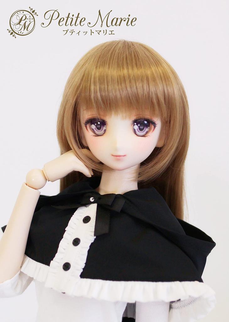 DD SD совместимый милый плащ с капюшоном с оборками черный 60см кукла BJD одежда для куклы [Petite Marie] 1/3 [Petite Marie] [№0085]