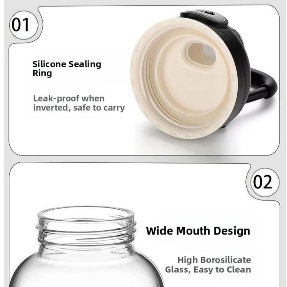 Large Capacity Tea Separation Cup Thickened Glass Tea Water Bottle Glass Water Cup Water Drinking