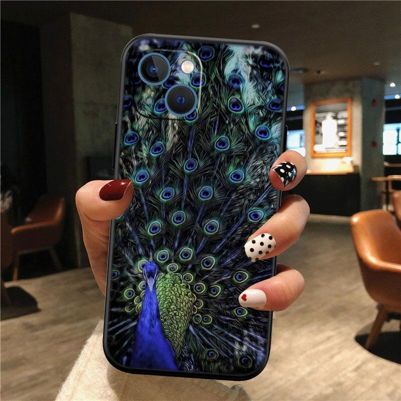 IK53 Peacock feather Shell Phone Case for Samsung Galaxy Note 10 20 S23 S24 S25 Ultra FE Plus Edge Lite A02S A35 A07 A17
