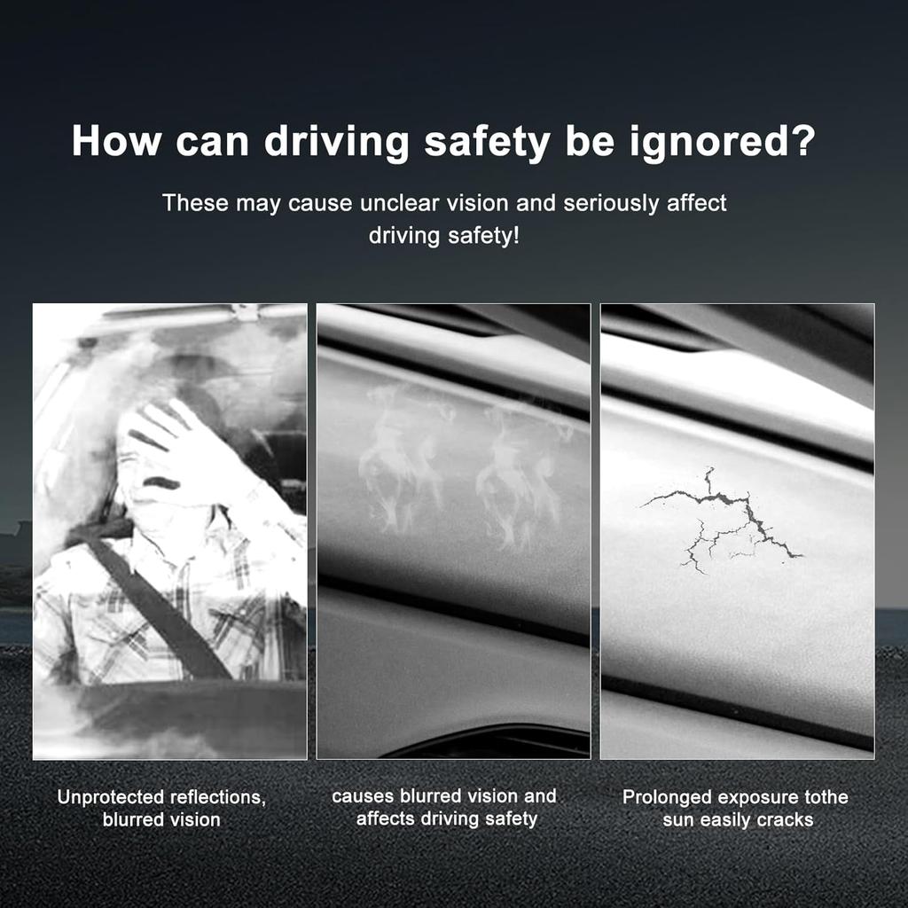 KUNGKIC for Ford Mustang 2024 2025 Rear Dash Cover Custom Interior Dashboard Pad Carpet Mat Flannel Sunshield Protector Pad Accessories Non-Slip