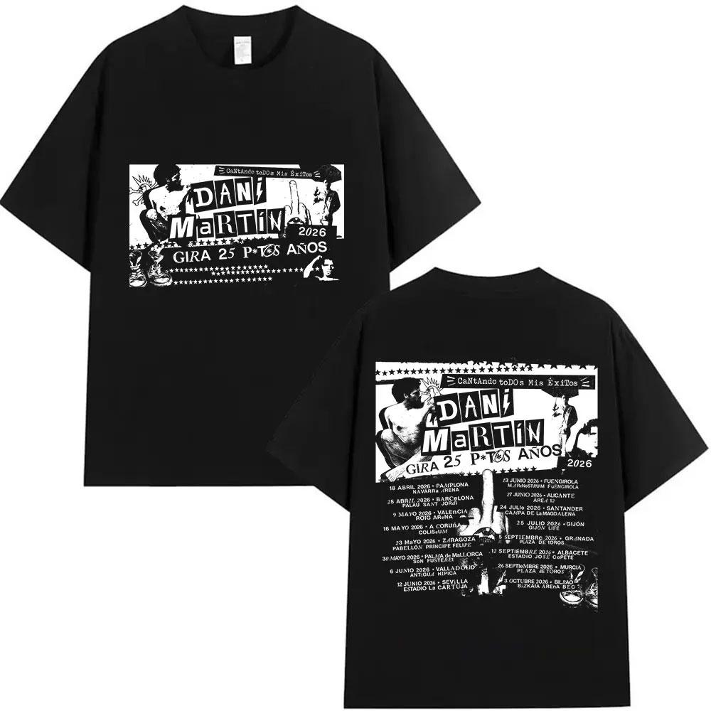 Rapper Dani Martin Tour T Shirts Unisexs Pop Music Tshir Clothing Short Sleeve Tshirt Unisex Hip Hop Gothic Vintage Tshirt