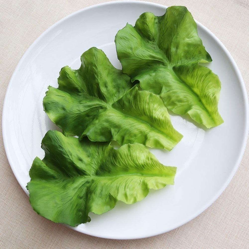 PU Kitchen Decor Artificial DIY Realistic Lettuce Leaves Vegetable Model Lettuce Adornment Kids Toy