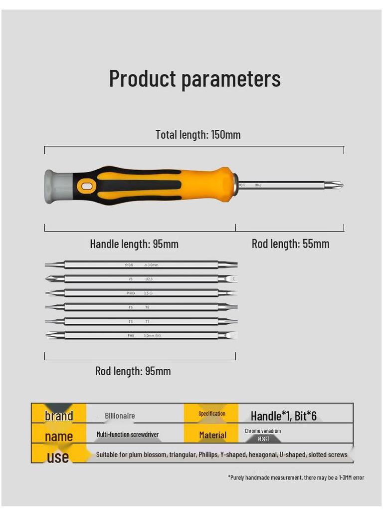 Screwdriver Set: 7-in-1 Torx & Phillips Precision Repair Tool