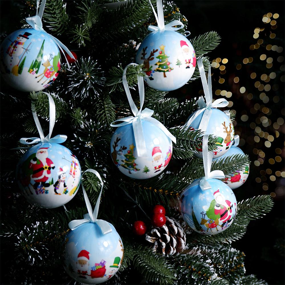 Xmas Party Hanging Ball for Home Party Ornament Christmas Gift Christmas Tree Decor Ball Baubles Ornament  Xmas Tree Toys 7 PCS  a Set
