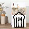Books Book Shelf Holder Knife Bookends For Shelves Fork Kitchen Cookbook Bookends Metal Book Ends