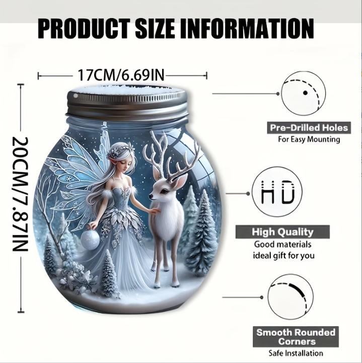 Акриловые настенные подвески на тему фей в банке Мейсона - Декор эльфов Волшебного леса для спальни, гостиной, сада