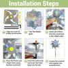 10X Bird Repellent Reflective Windmill Anti Bird Wind Spinner for Garden Orchard