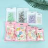50Pcs Matte Zip Lock Plastic Bag Aluminum Foil Hologram Food Pouch Small Water Proof Zipper Reclosable Pouches Gift Packaging