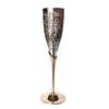 Engraved Brass Goblet Champagne Glasses Flutes Coupes Wine Glass Set (Slender)