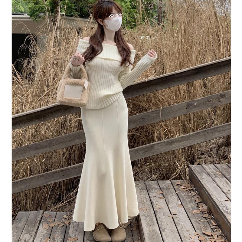 "Women's High-Waist Fishtail Skirt - 2024 Autumn/Winter Collection"