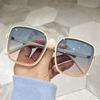 Oversized Sunglasses Women Luxury Designer Vintage Square Sun Glasses Classic Eyewear for Lady UV400 Big Frame