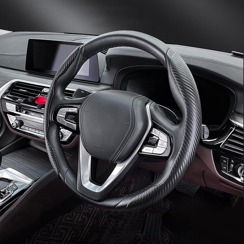 Универсальный автомобильный усилитель рулевого колеса в стиле углеродного волокна, нескользящая внутренняя защита для рулевого колеса, украшение