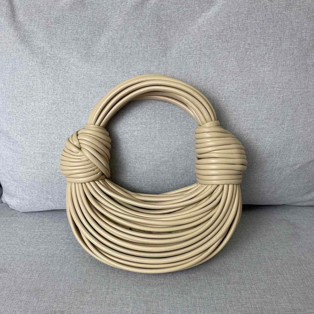 Cross Border Noodle Bag Новая натуральная кожаная сумка с узлом на ощупь, плетеная сумка на одно плечо для женщин
