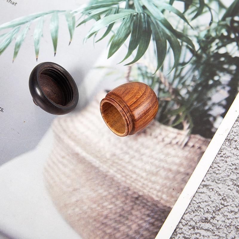 Мини-коробка для таблеток, чехол из твердой древесины, держатель для бутылок, спасательный контейнер из сандалового дерева