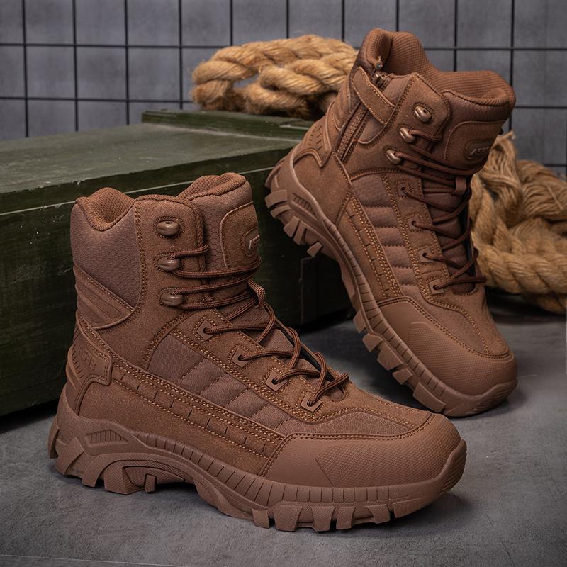 Новые мужские тактические походные ботинки, амортизирующие нескользящие ботинки для пустыни, зимняя походная обувь для активного отдыха