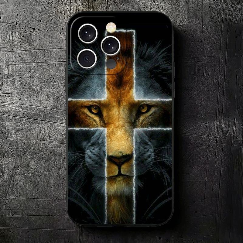 Бог Иисус Молитва Крест Библия Мягкий Чехол для Телефона для iPhone 16 16E 17 Air 15 Pro Max 14 Plus 13 Mini 11 12 7 Черный Чехол Задняя Панель