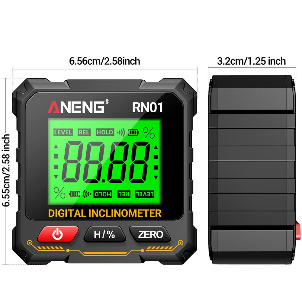 Multi Functional Digital Angle Finder Tool 360 Degree Flip Measurement Four Sided Magnetic Tilt Box Level Gauge Slope