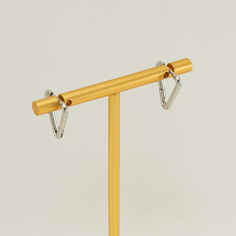 Нержавеющая сталь новые треугольные серьги-клипсы женские нишевые универсальные геометрические серьги из титановой стали