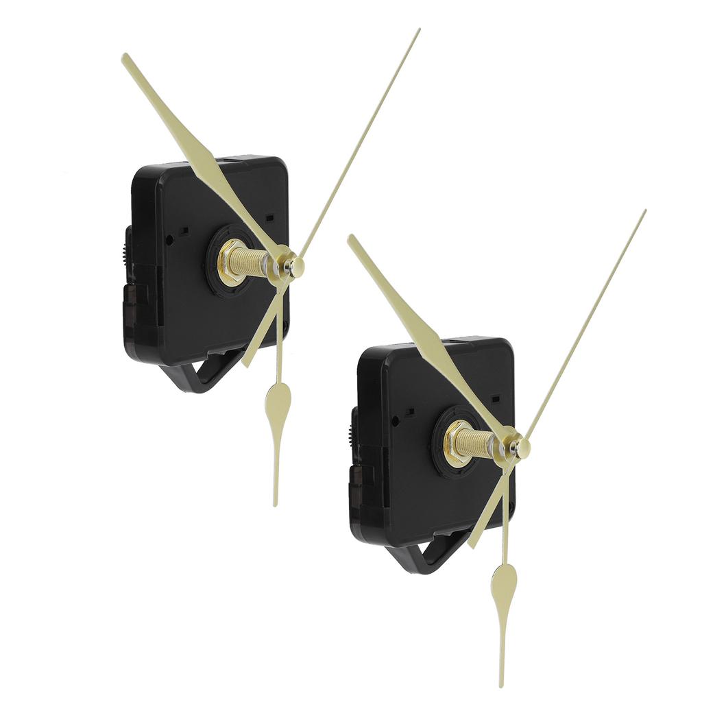 2Set Quartz Clock Movement Pointers Kit Mechanism Fittings DIY Clock Repairing Parts Gold