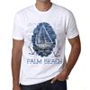 Мужская винтажная футболка с рисунком Ship Me to Palm Beach белая