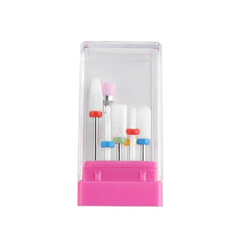 Набор из 7 керамических фрез для ногтей: Сменные насадки для электрической пилки для маникюра, шлифовки, удаления ногтей и кутикулы