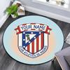Custom Name Atletico de Madrid Round Area Rug,Carpet Rug for Living Room Bedroom Sofa Playroom Decor,Non-slip Floor Mat