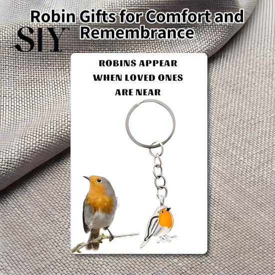 Rust-resistant Keychain Pendant Heart Bird Charm Stainless Steel Key Chain Heart-shaped with Heartwarming Engraving Comfort Token Keyring Backpacks