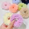 2 Pcs New Colorful Fluffy Hair Band for Women Girls Ponytail Holder Hair Tie Plush Scrunchie Rubber Band Fashion Hair Accessories