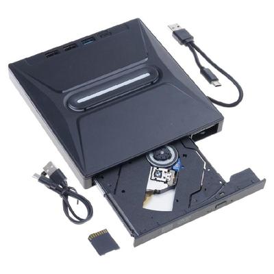 Тонкий 7-портовый внешний USB3.0 Type C дисковод с высокой скоростью записи, совместимый с ноутбуками, настольными компьютерами и многим другим