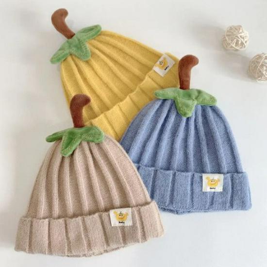 Новое поступление: Милая и уютная зимняя вязаная шапка-тыква для младенцев и детей