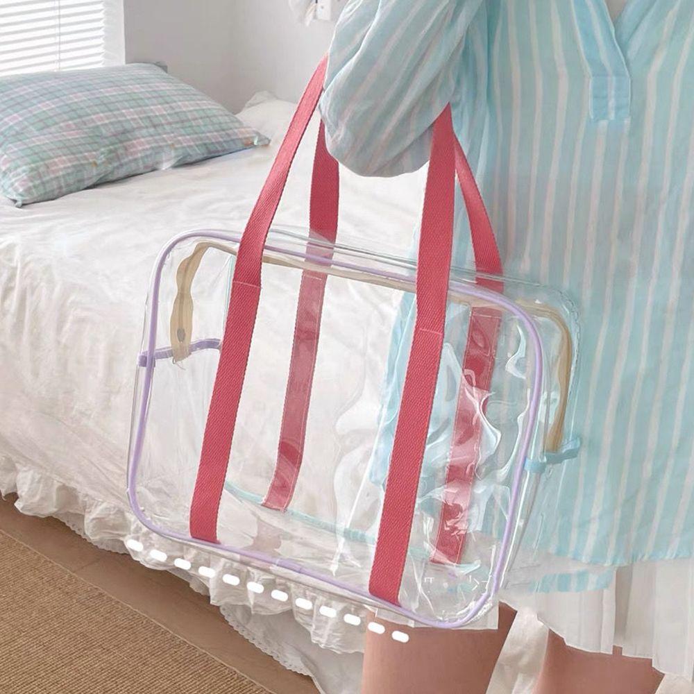 Bag Large Capacity Waterproof Storage Bag Waterproof Beach Bag Transparent Makeup Bag PVC Tote Bag