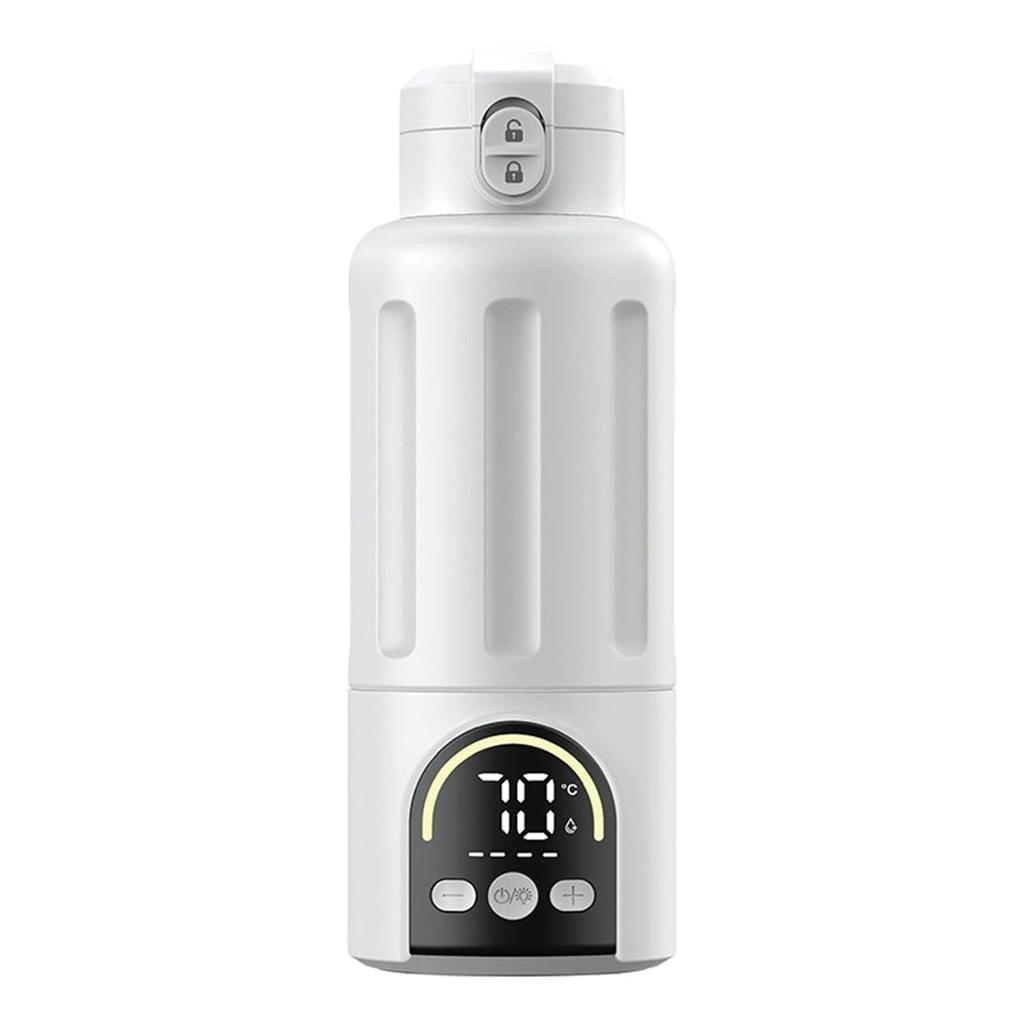 30W Type C Rechargeable Bottle Warmer 500ML Rapid Heating Cup Cordless with Digital Display Portable Portable Bottle Warmer