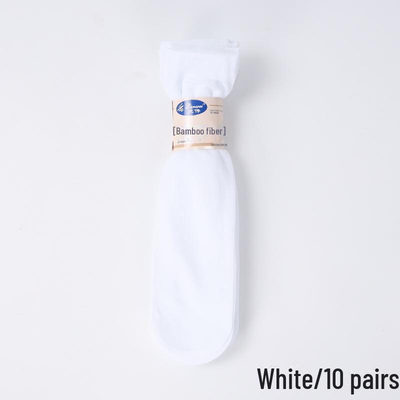 Ultra-thin Bamboo Fiber Socks for Men: Breathable, Sweat-Absorbent, Mid-Tube, Solid Color - Ideal for Spring and Summer Casual or Business Wear.
