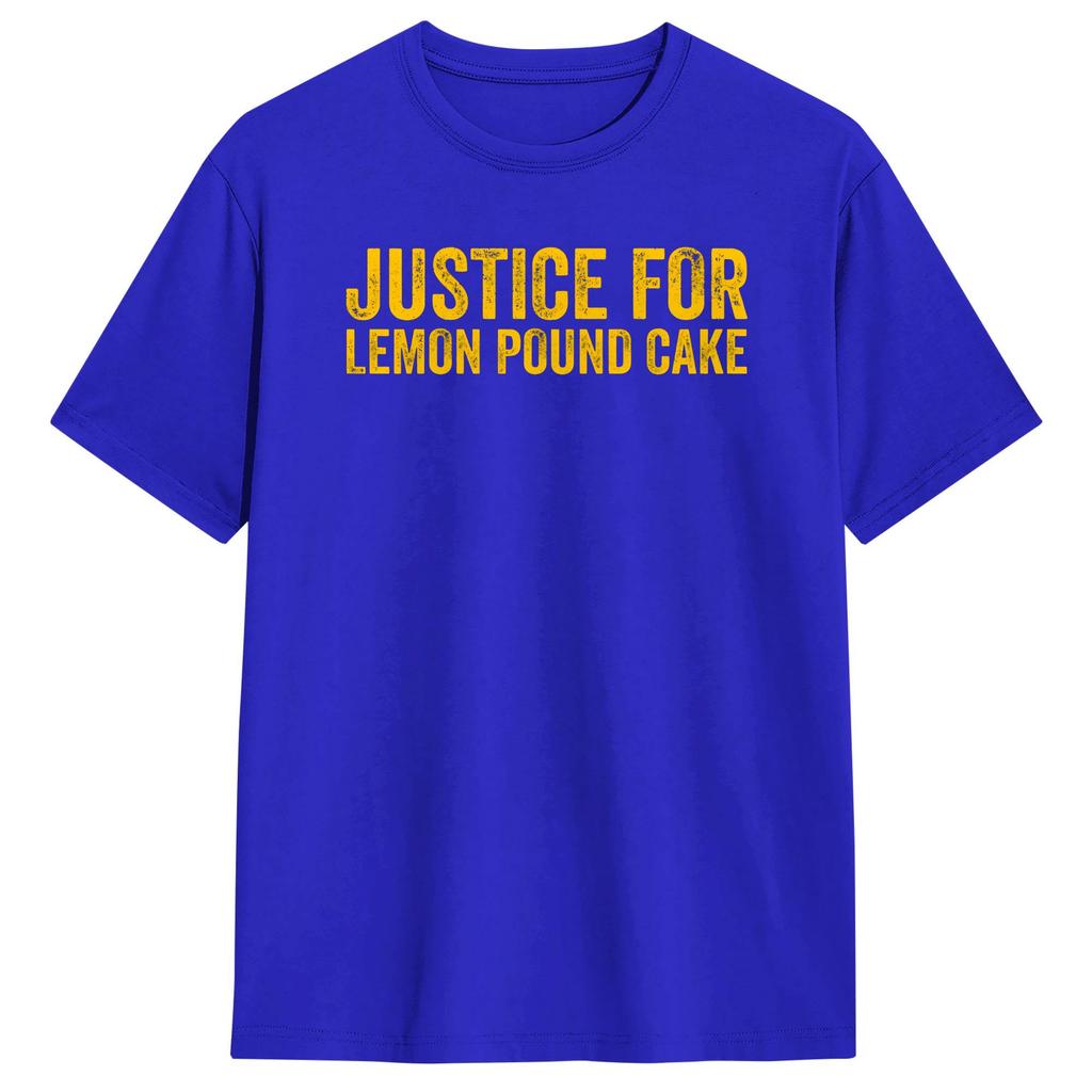 AfroUnisex Justice for Lemon Pound Cake Cotton T Shirt For Unisex Summer Aesthetic TShirts Harajuku Tees Oversize Wholesale Clothes
