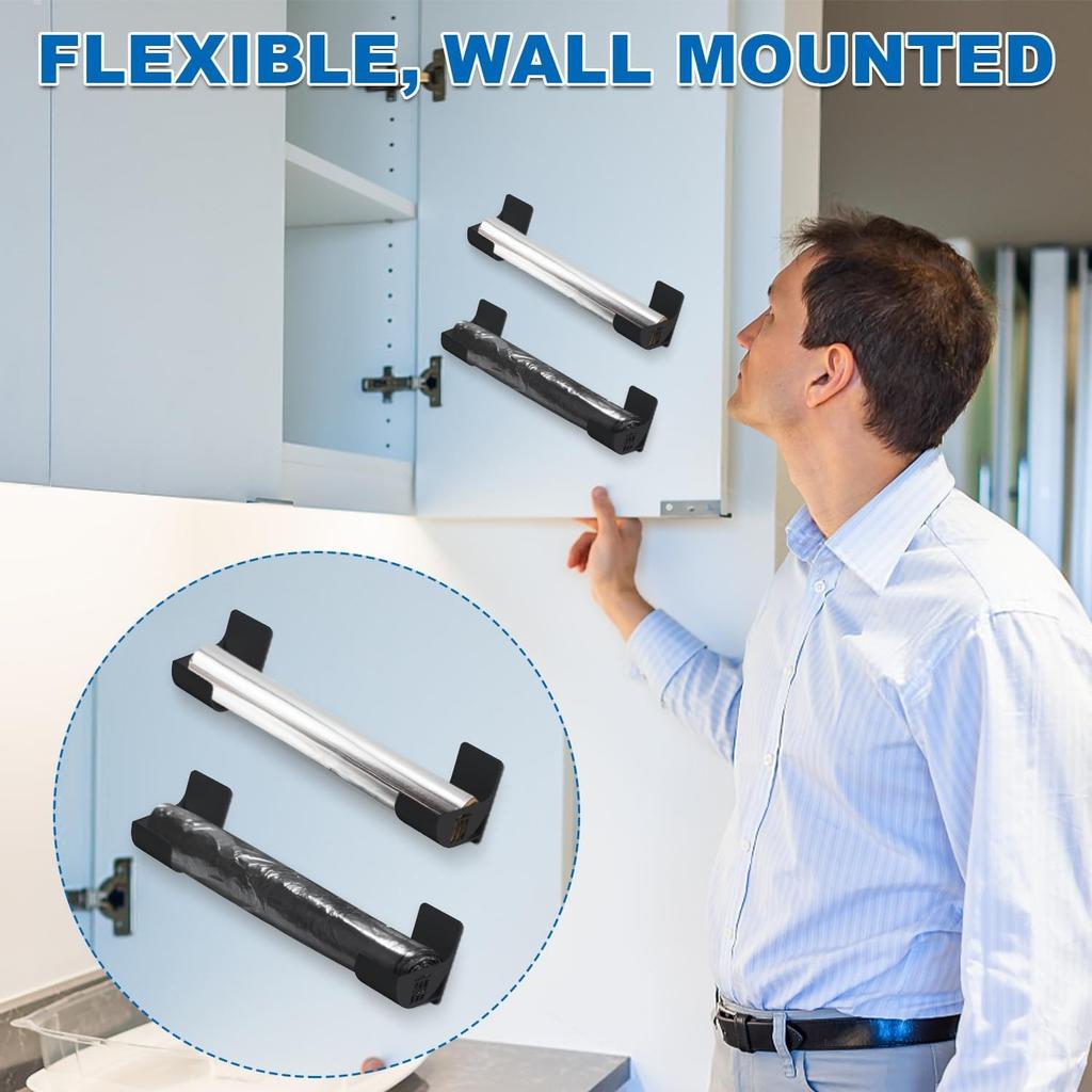 2 шт. держатель для мусорных пакетов, диспенсер для мусорных пакетов, держатель рулона, настенное крепление, держатель рулона для продуктовых пакетов, пластиковый органайзер для мусорных пакетов.