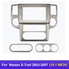 10.1 Inch For Nissan X-Trail 2003-2007 Car Radio Stereo GPS MP5 Android Player 2 Din Head Unit Panel Fascia Frame Dash Cover