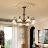 "2025 French Medieval Style Chandelier: Retro Living Room, Bedroom, and Restaurant Lamp."