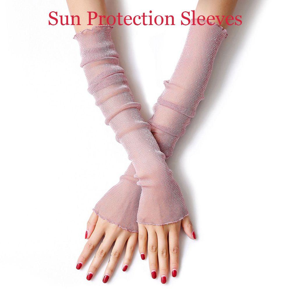 Sport Long-sleeved Glove Sunscreen Mesh Lace Arm Warmers Ice Silk Sleeves Sun Protection Cover