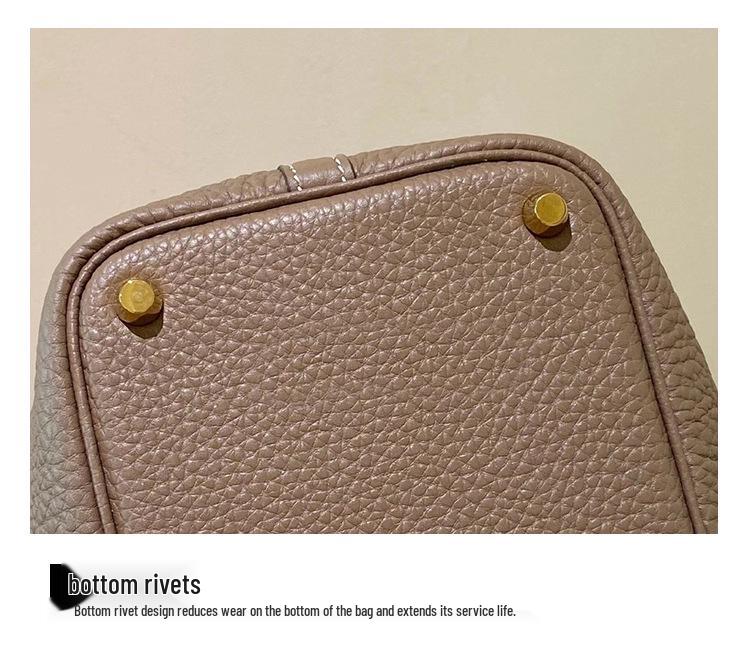 Женская сумка-ведро из натуральной кожи - Сумка-тоут из коровьей кожи ТОГО в стиле кэжуал