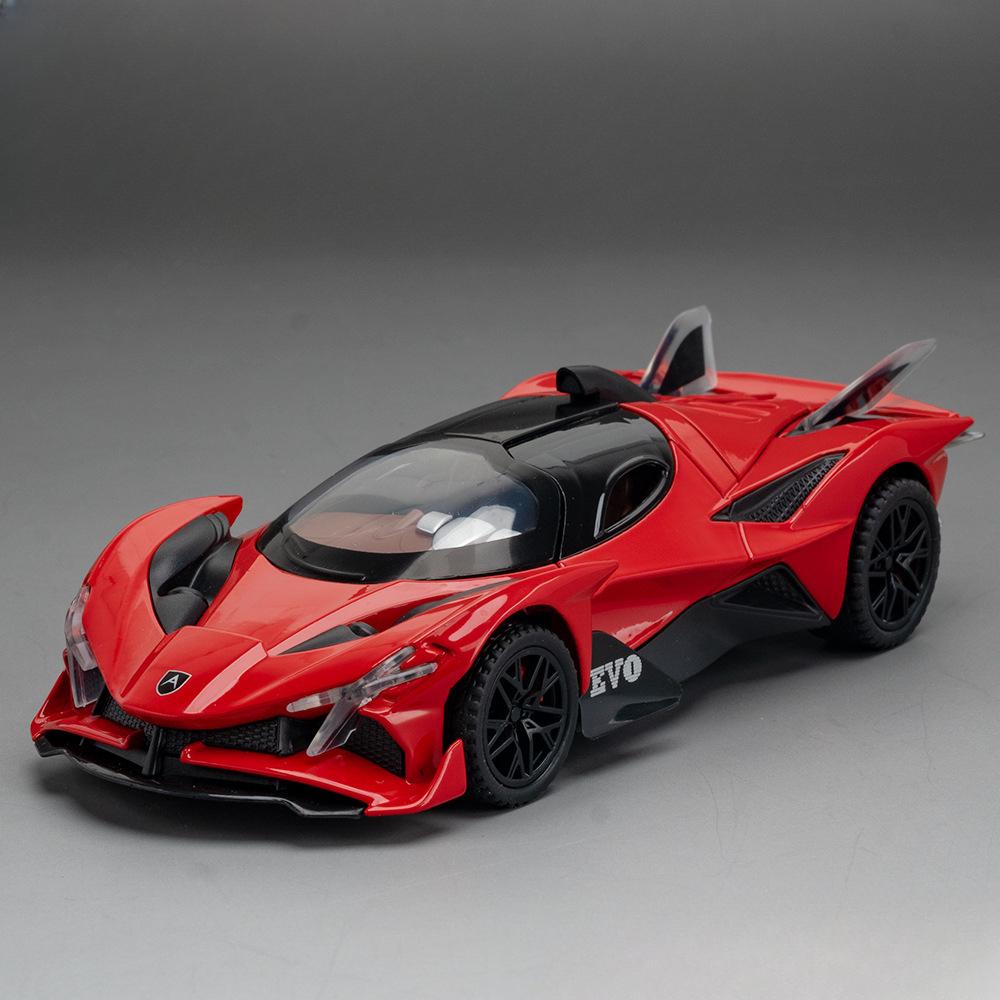 1/32 Apollo EVO Scale Alloy Sport Car Model Diecasts Vehicle Model with Light Sound Инерционный автомобиль Toys for Child Birthday Gifts