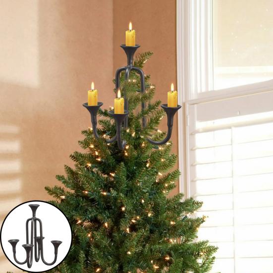 Верхушка для канделябра на рождественскую елку Подсвечник для рождественской елки из смолы Верхушка для канделябра на рождественскую елку