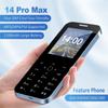 M14 Feature Phone Four Sim Card Standby 2.4" Screen 1100mAh Battery MP3 MP4 FM Radio Senior Phone